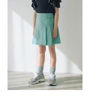 ツイルプリーツ キュロット スカート / キッズ  100cm-160cm