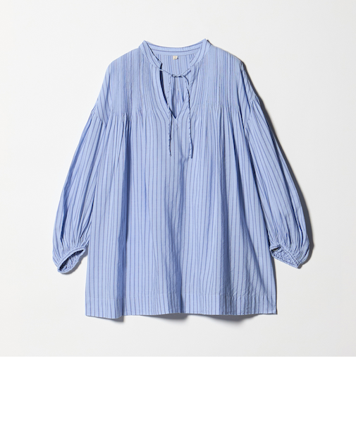 ボリュームスリーブ ピンタック ブラウス