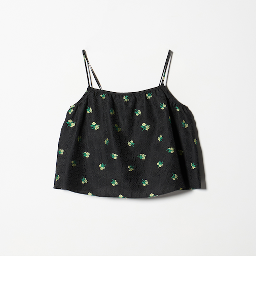 フラワー ジャガード キャミソール
