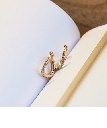 【WEB限定】パヴェ フープピアス