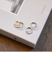 【WEB限定】ダブルライン フープピアス