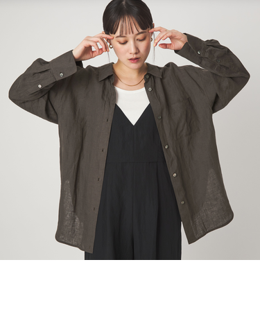 【結論シリーズ】リネン2WAYシャツ［size SHORTあり］