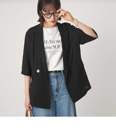 【結論シリーズ】シアーエアミドルスリーブジャケット［size SHORTあり］