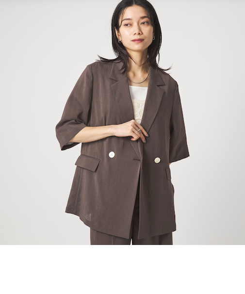 【結論シリーズ】シアーエアミドルスリーブジャケット［size SHORTあり］