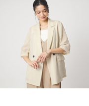 【結論シリーズ】シアーエアミドルスリーブジャケット［size SHORTあり］