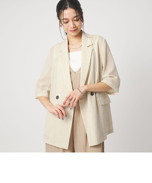 【結論シリーズ】シアーエアミドルスリーブジャケット［size SHORTあり］