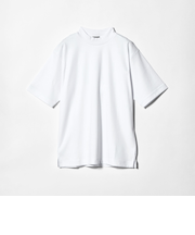 オーガニックコットン ポンチ モックネック Tシャツ -接触冷感-