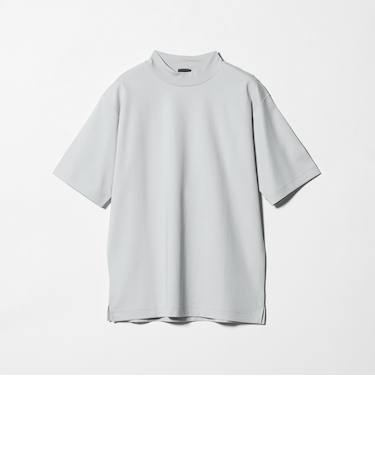 オーガニックコットン ポンチ モックネック Tシャツ -接触冷感-