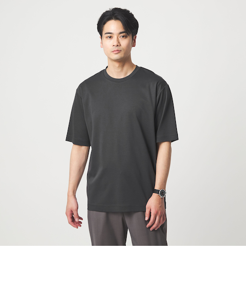 オーガニックコットン ポンチ クルーネック Tシャツ -接触冷感-