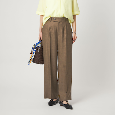 ［size SHORT/TALLあり］リネンライク ストレート パンツ