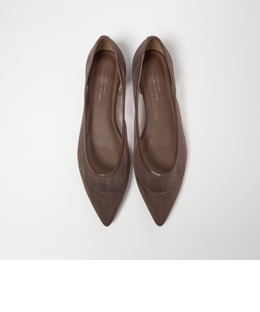 ポインテッド チュール フラットシューズ