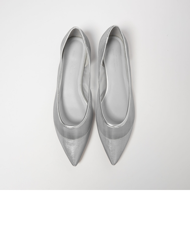 ポインテッド チュール フラットシューズ