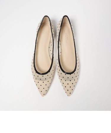 ポインテッド チュール フラットシューズ