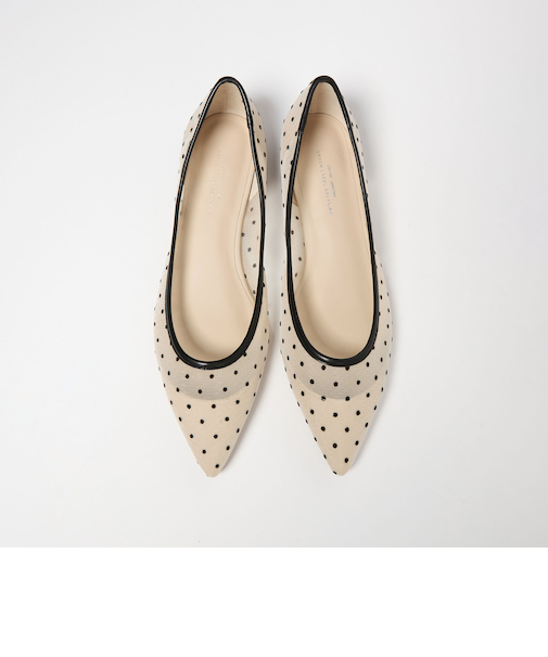 ポインテッド チュール フラットシューズ