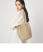 メタリックヤーンレーシー トートバッグ / ショルダーバッグ