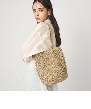 メタリックヤーンレーシー トートバッグ / ショルダーバッグ