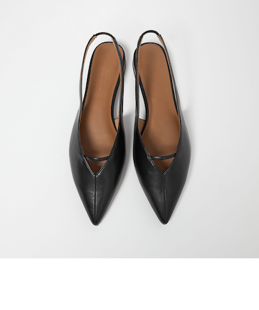 ポインテッド Vカットバー スリングバックシューズ / サンダル / パンプス