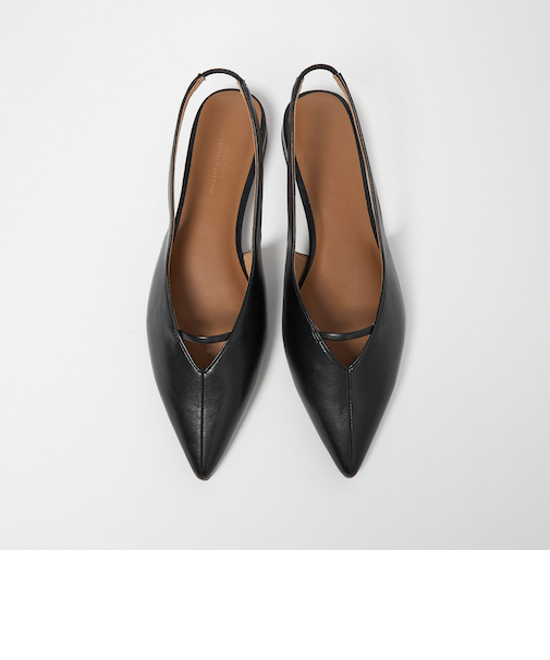 ポインテッド Vカットバー スリングバックシューズ / サンダル / パンプス