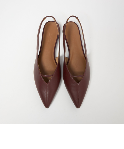 ポインテッド Vカットバー スリングバックシューズ / サンダル / パンプス