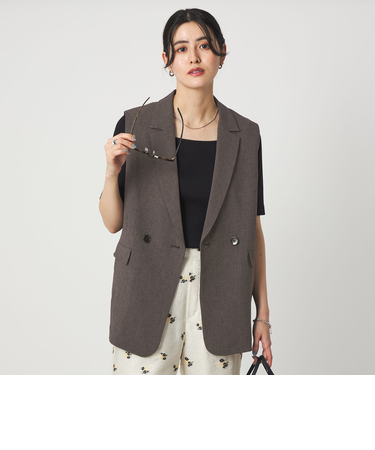 ラスティック ツイル ジレ マシンウォッシャブル ストレッチ UVカット 吸水速乾