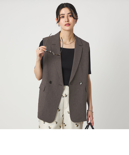 ラスティック ツイル ジレ マシンウォッシャブル ストレッチ UVカット 吸水速乾