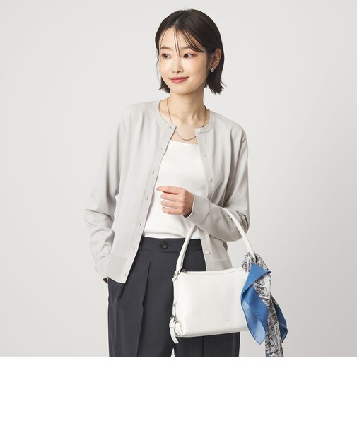 HIYOKE クルーネック ニット カーディガン マシンウォッシャブル 接触冷感 UVカット 遮熱