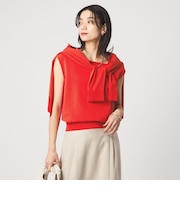 HIYOKE スクエアネック フレンチスリーブ ニット