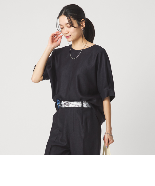 リネンライク ブラウス マシンウォッシャブル ストレッチ UVカット