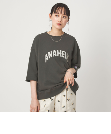 【別注】＜Champion＞6分袖 プリント スウェット プルオーバー