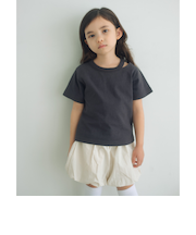 【WEB限定】ネック スリットTシャツ 100cm-160cm