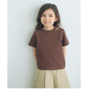 【WEB限定】ネック スリットTシャツ 100cm-160cm