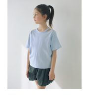 【WEB限定】ネック スリットTシャツ 100cm-160cm