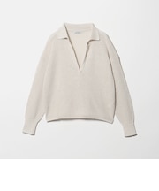 メランジ スキッパー プルオーバー ウォッシャブル