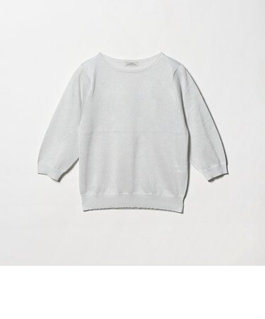 ラメ 6分袖 ニット プルオーバー