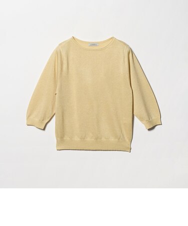 ラメ 6分袖 ニット プルオーバー