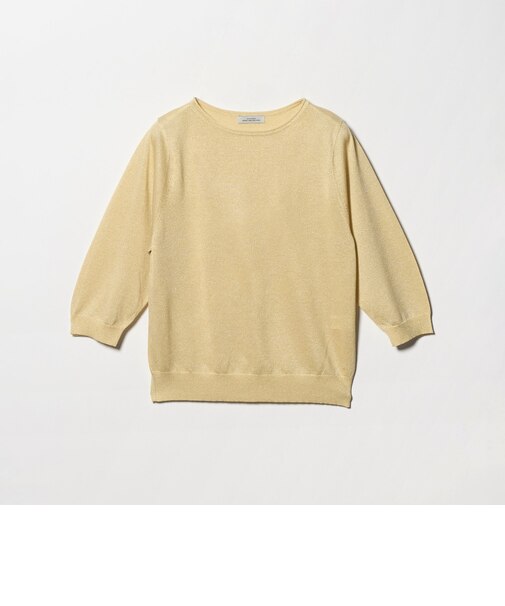 ラメ 6分袖 ニット プルオーバー