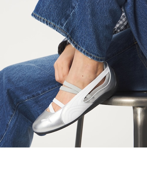 PUMA＞スピードキャット バレエ メタリック スニーカー｜グリーン