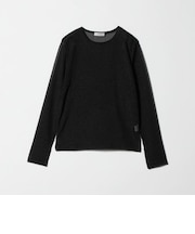 シャーリング シアー ロングスリーブ プルオーバー カットソー