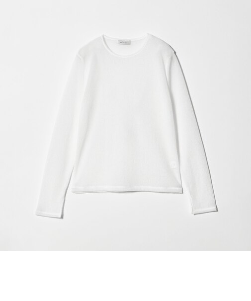 シャーリング シアー ロングスリーブ プルオーバー カットソー