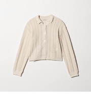 メッシュ ポロカーディガン ウォッシャブル