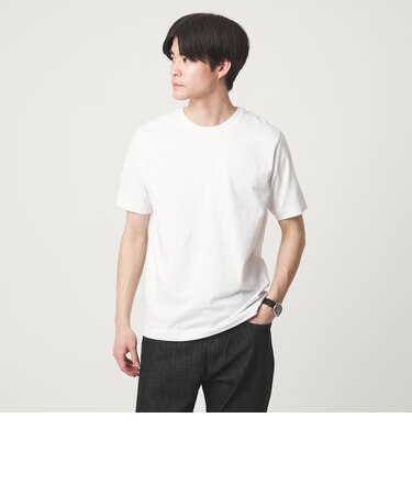 LONG FIBER COTTON クリア クルーネック 半袖 Tシャツ