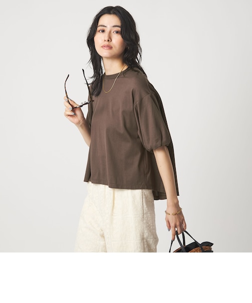 ギャザースリーブ プルオーバー カットソー