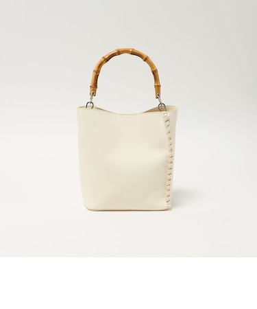 2WAY バンブーハンドル バッグ