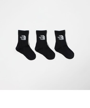 ＜THE NORTH FACE＞ロゴ 3P クルーソックス / キッズ  16cm-18cm