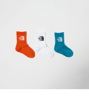＜THE NORTH FACE＞ロゴ 3P クルーソックス / キッズ  16cm-18cm