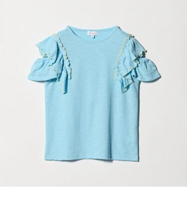 ショルダースリット フリルTシャツ / キッズ  140cm-160cm
