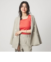 ブライトリブ スクエアネック 5分袖 プルオーバー カットソー