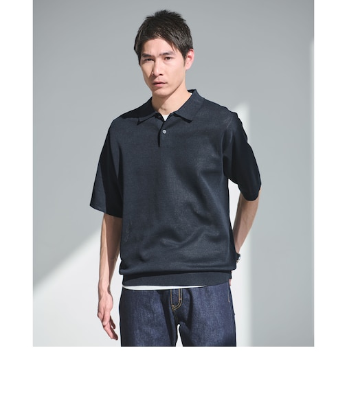 BREEZY ペーパー 半袖 ポロシャツ -ハンドウォッシャブル・抗菌・通気性-