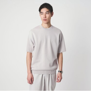 BREEZY ペーパー 半袖 クルーネック ニット Tシャツ -ハンドウォッシャブル・抗菌・通気性-