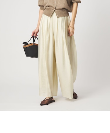 ［size SHORTあり］エアリー シアー イージー ワイド パンツ